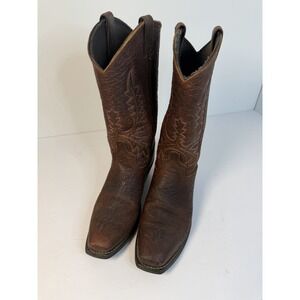 Abilene Women's Brown Leather Cowboy Western Boots USA Size 8 M